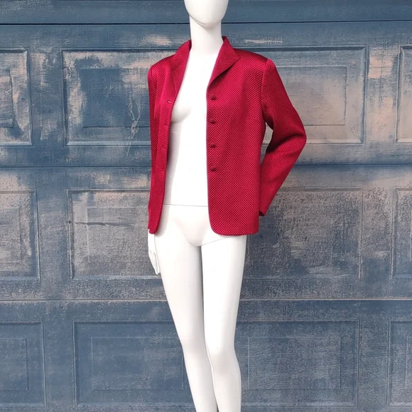 TALBOTS PETITES LADIES SILK/WOOL BLEND LUXURY JACKET (USA) - Picture 4 of 17